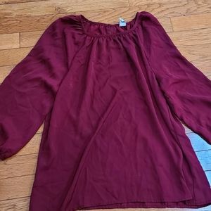 Burgundy blouse